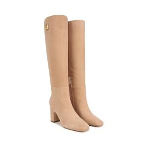 Sam Edelman Size 8 Caramel Suede Leather Faren Knee High Boots Block Heels P28-8